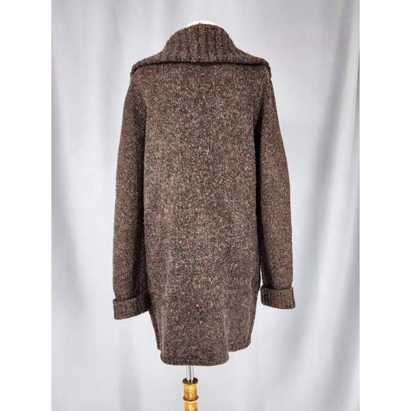 Stitch Fix Coat Womens Size M/L Brown Wool Blend ZipUp Dark Academia Cabin Core - Picture 2 of 9